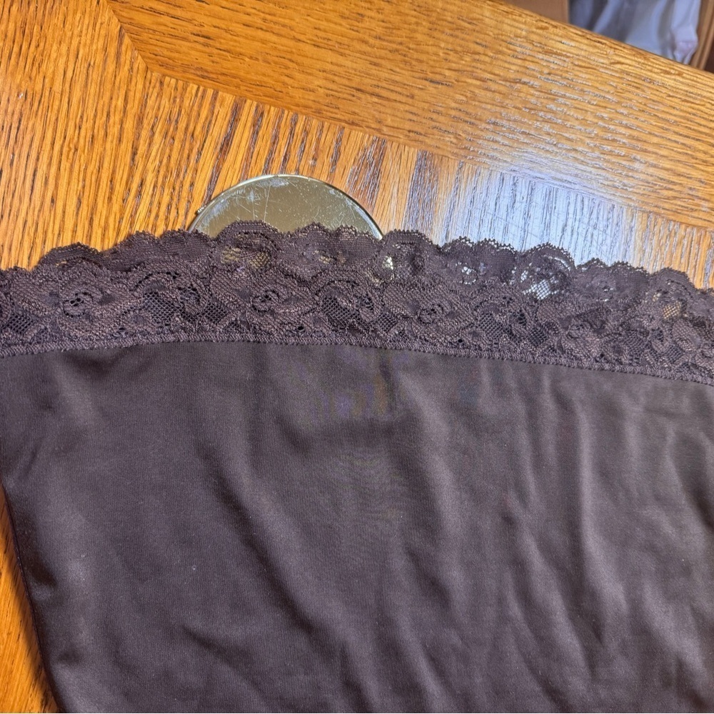 SPANX by Sara Blakely Brown Lace-Trim Shapewear Tank Top – Size Medium - Picture 3 of 4